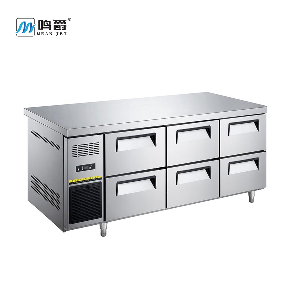 Six doors and nine drawers undercounter refrigerator
