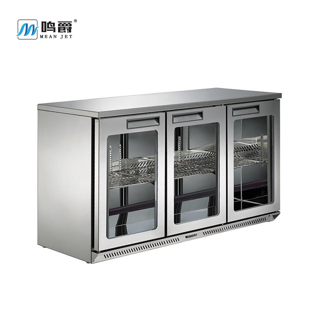 Three glasses door Bar‑style display refrigerator